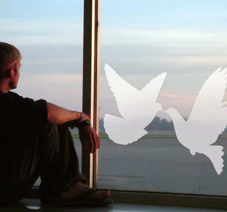 Silhoutte porumbei decal - TenStickers