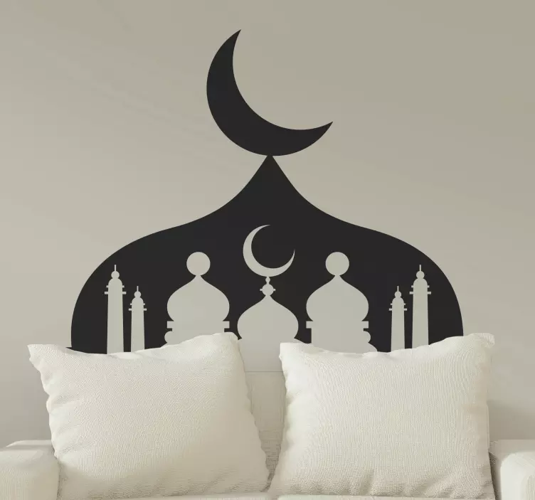 Silueta unei moschei autocolante arabe - TenStickers