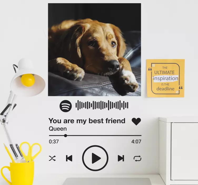 Spotify text și imagine personalizate autocolant - TenStickers