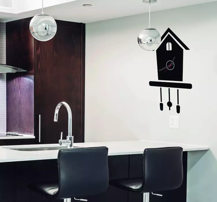 Sticker cu ceas de perete cu cuc - TenStickers