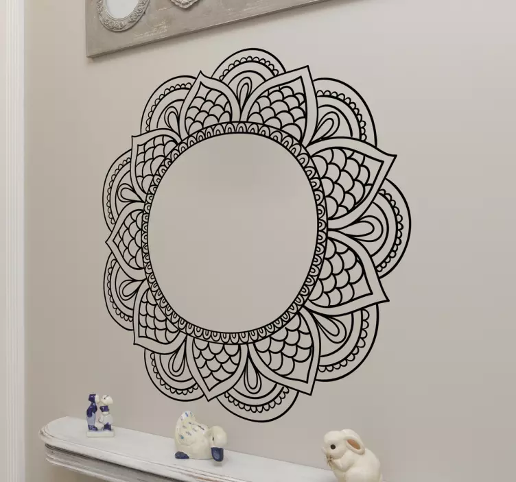 Sticker decorativ cerc mandala - TenStickers