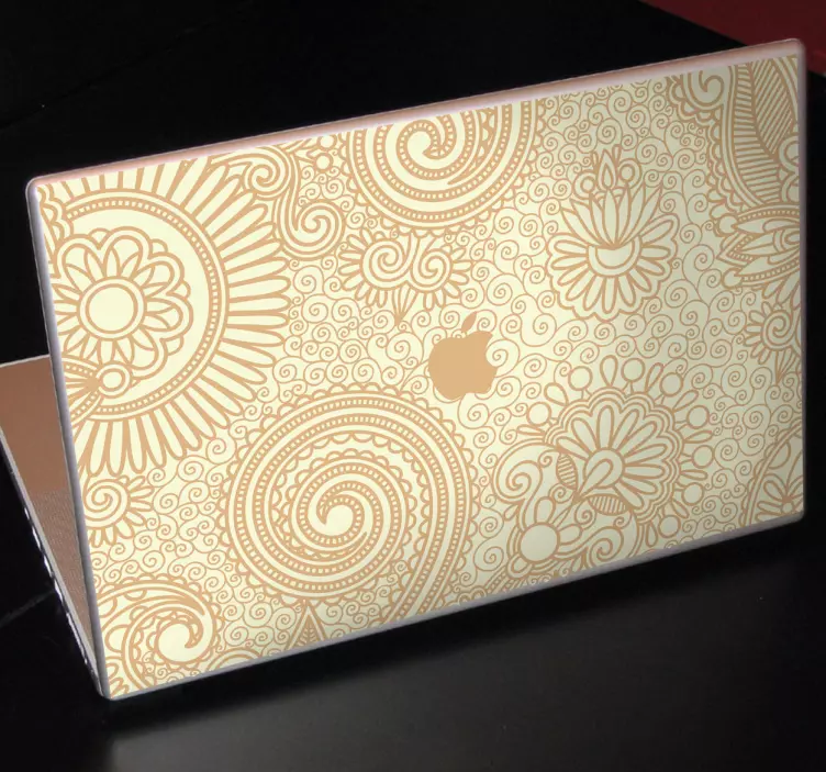 Sticker macbook floral - TenStickers