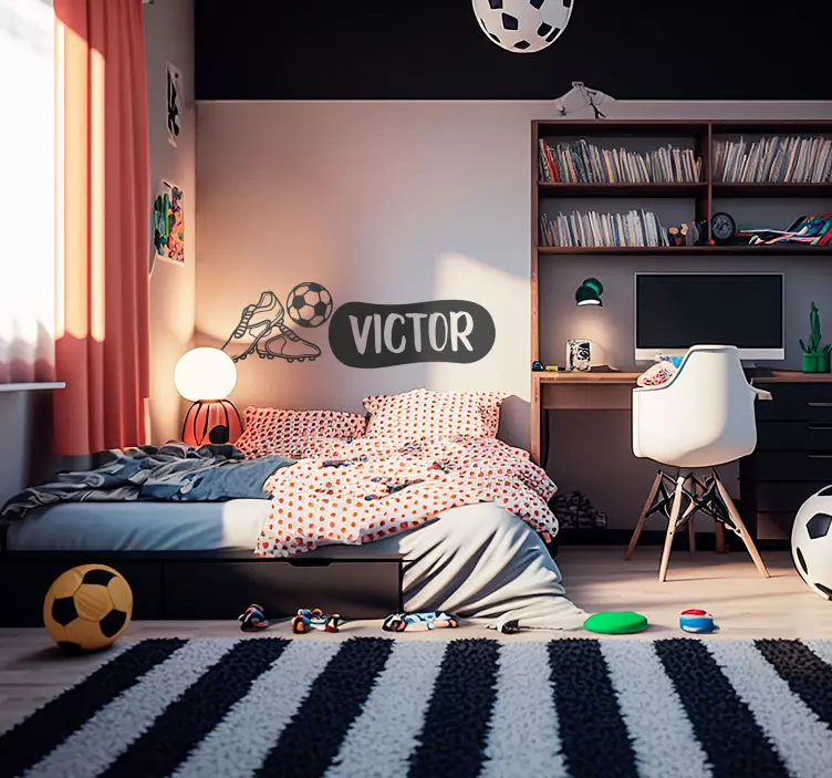 Stickere Decor Perete căciulă, Botine și Minge - TenStickers