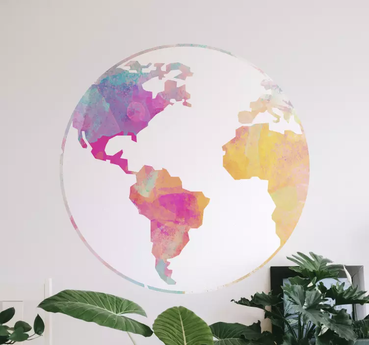 Stickere locuri cu motive geografice colorate - TenStickers