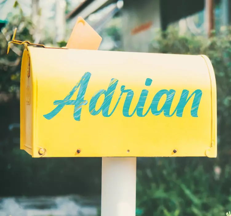 Autocolant cutie poștală nume clasic personalizabil - TenStickers