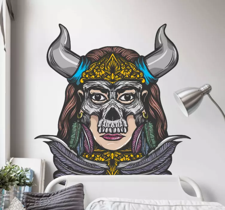 Stickere locuri personaj craniu viking - TenStickers