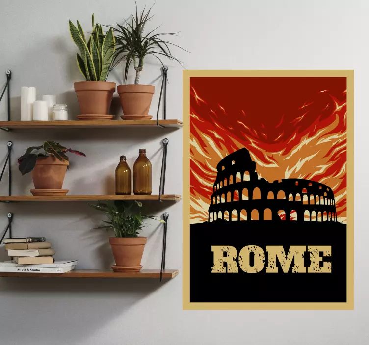 Stickere locuri poster colosseum roma - TenStickers