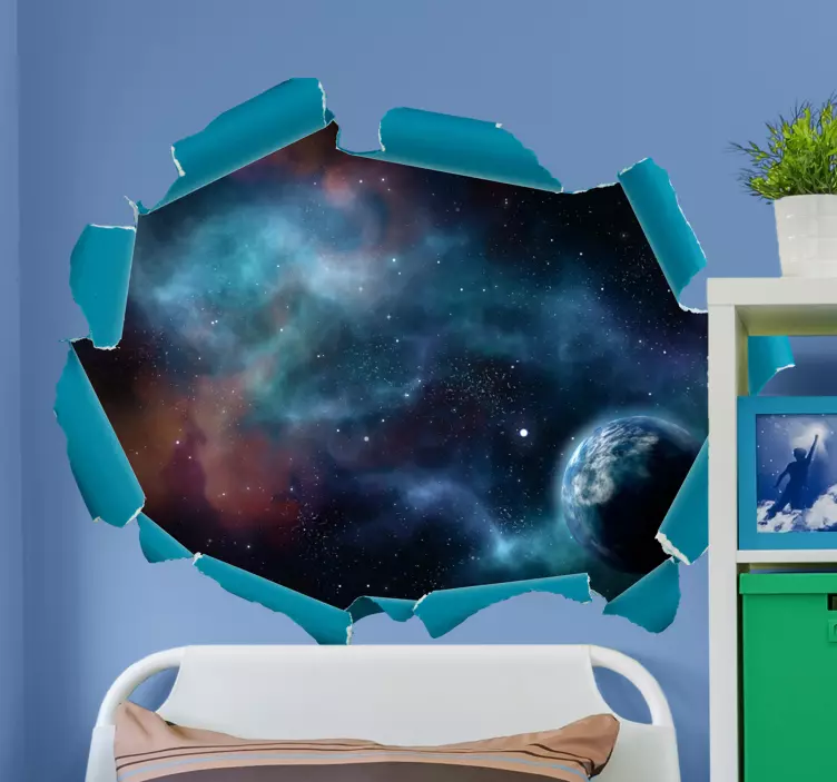 Autocolant sufragerie scena universului cosmic - TenStickers