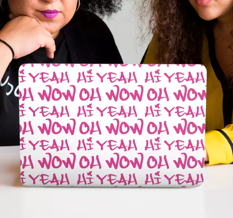 Autocolant pentru laptop expresii de text energice - TenStickers