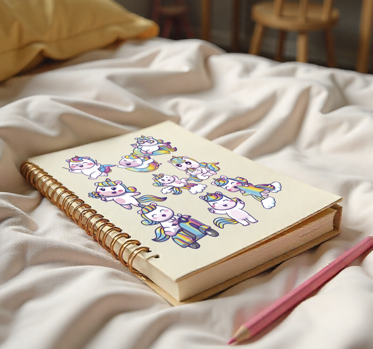 Autocolant educațional set de design unicorn - TenStickers