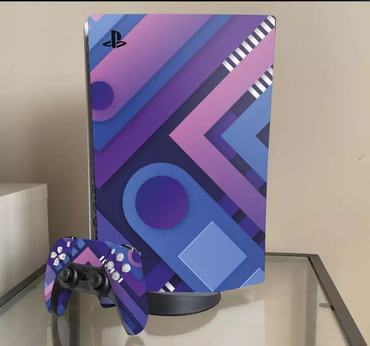 Suprapunerea formelor de fundal ps5 decal - TenStickers
