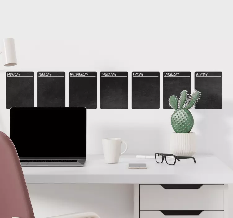 Tablă autocolant săptămânal pentru organizator - TenStickers