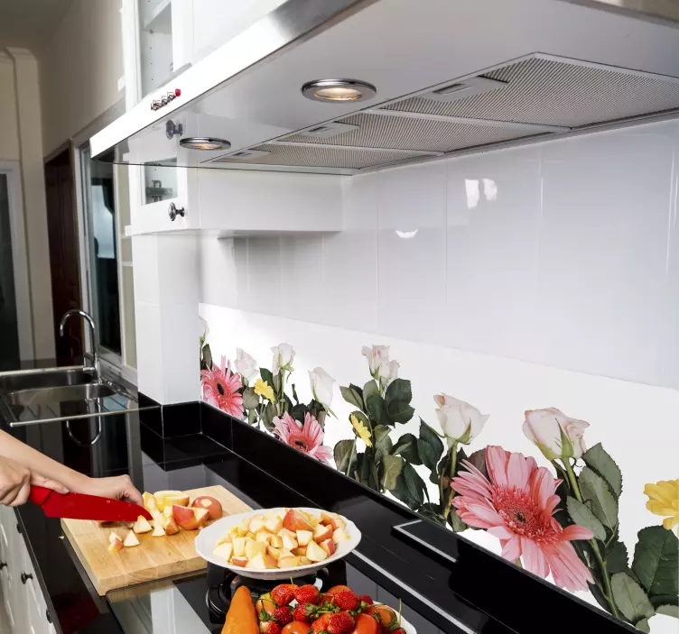 Tapet flori de perete pentru bucatarie - TenStickers