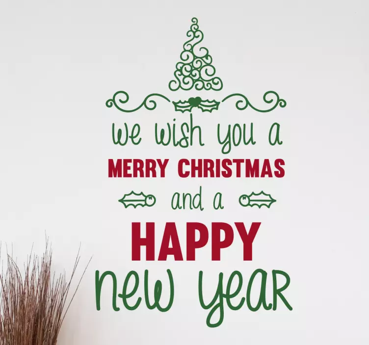 Text de crăciun autocolant de crăciun - TenStickers