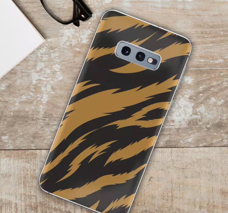Tigru piele textură telefon autocolant - TenStickers
