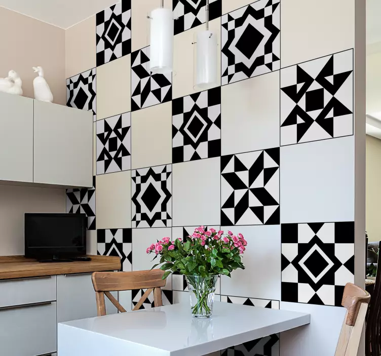 Autocolant de vinil cu gresie geometrică - TenStickers