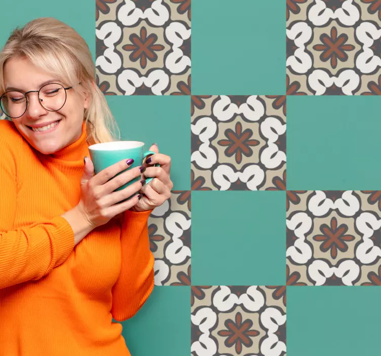 Decalcomanie faianță stil garcia maro hidraulic - TenStickers