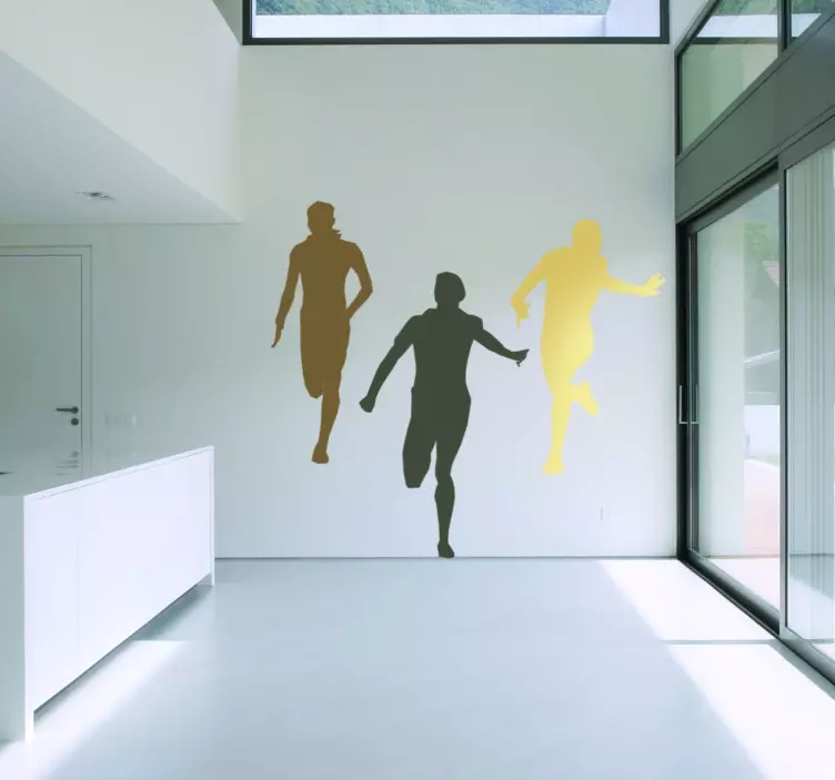 Trei autocolant de alergatori - TenStickers