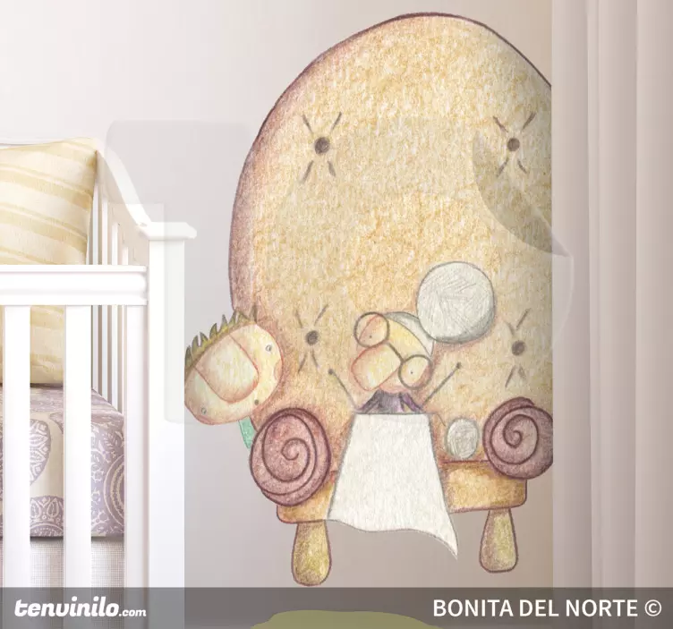 Tricotat autocolant bunica - TenStickers