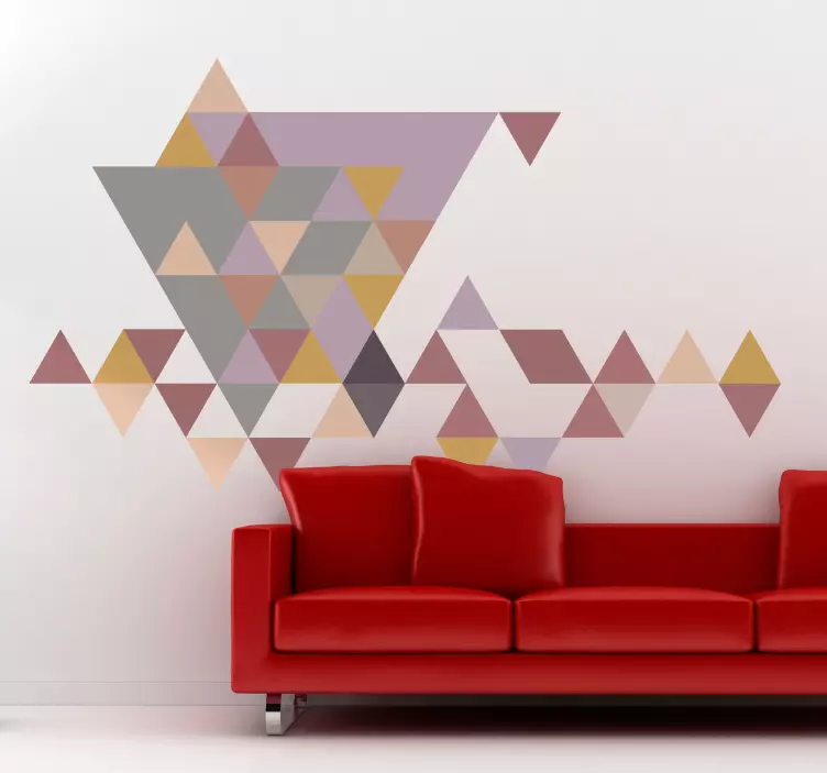 Triunghi pastel autocolant de perete geometric - TenStickers