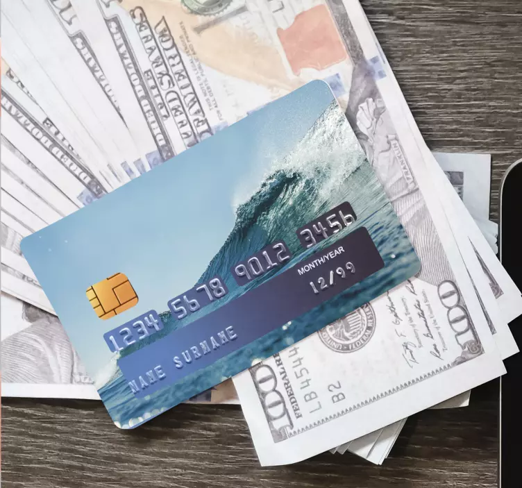 Autocolant de vinil pentru carduri oceanice - TenStickers