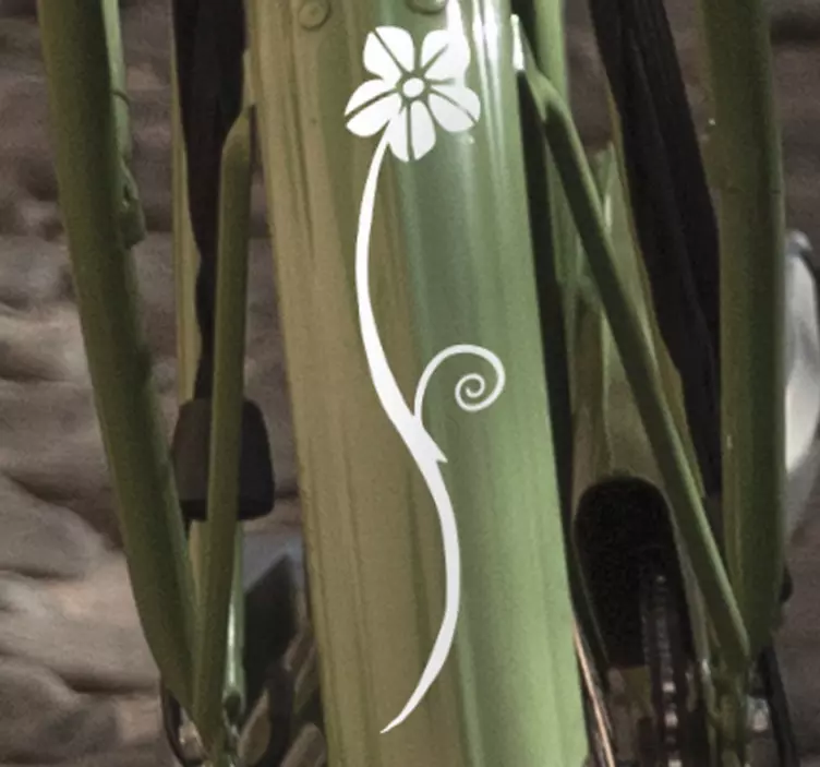 Autocolant bicicleta valuri florale - TenStickers