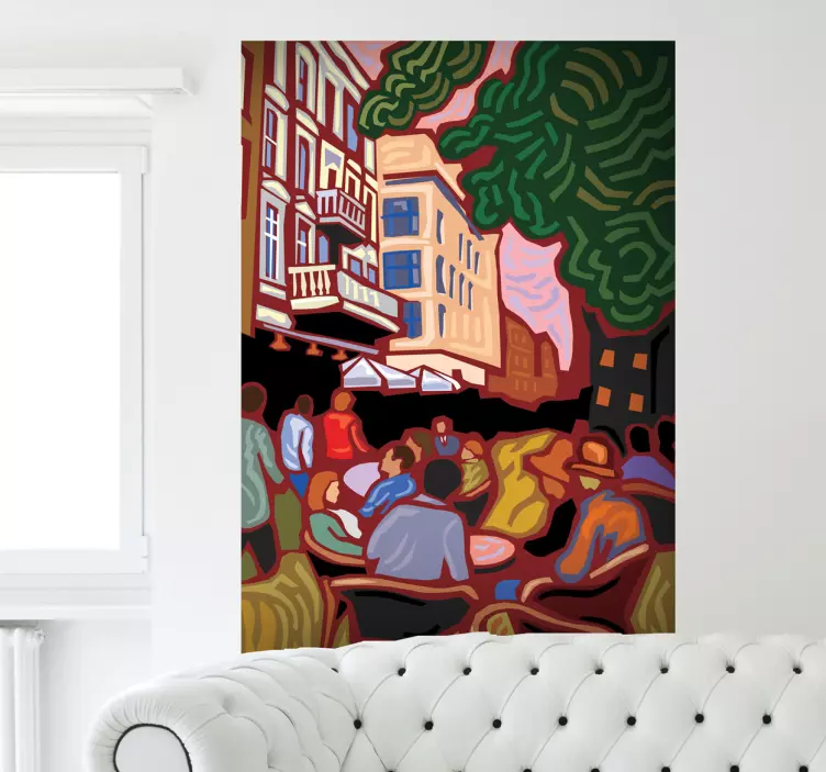 Van gogh impresionist pictură art decal - TenStickers