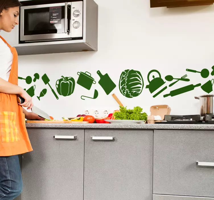 Varza si bucataria de produse alimentare autocolant - TenStickers