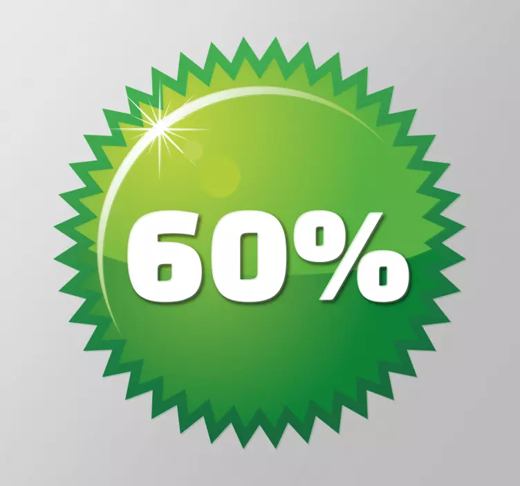 Verde spike cerc personalizabil fereastră autocolant - TenStickers