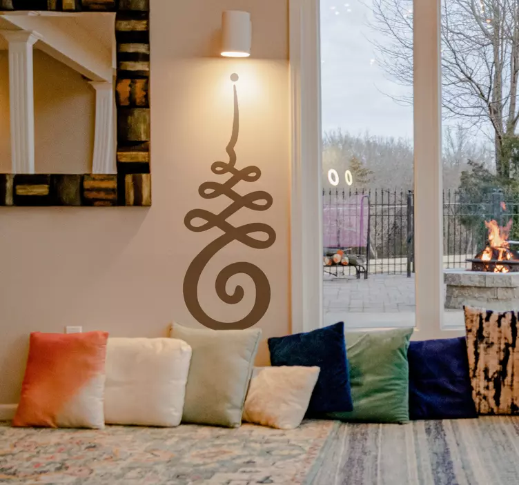 Tapet autocolant simbol unalome - TenStickers