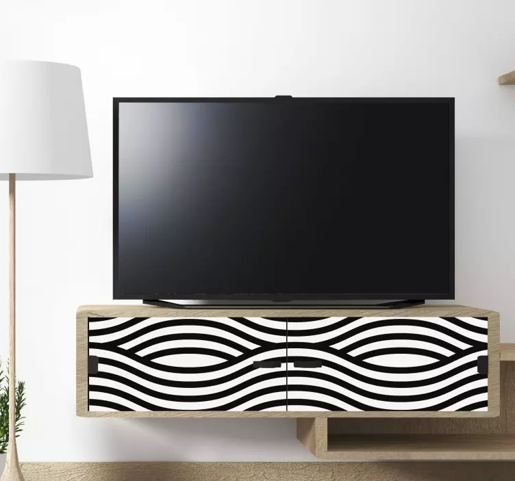 Autocolant de mobilier pentru vopsea curbată psihedelică - TenStickers