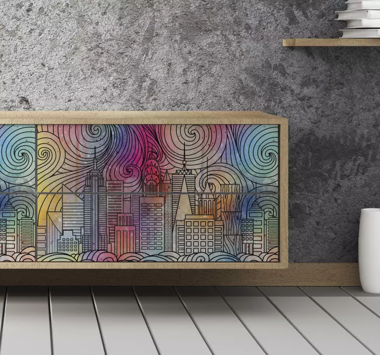 Pictura autocolant de mobilier de oraș - TenStickers