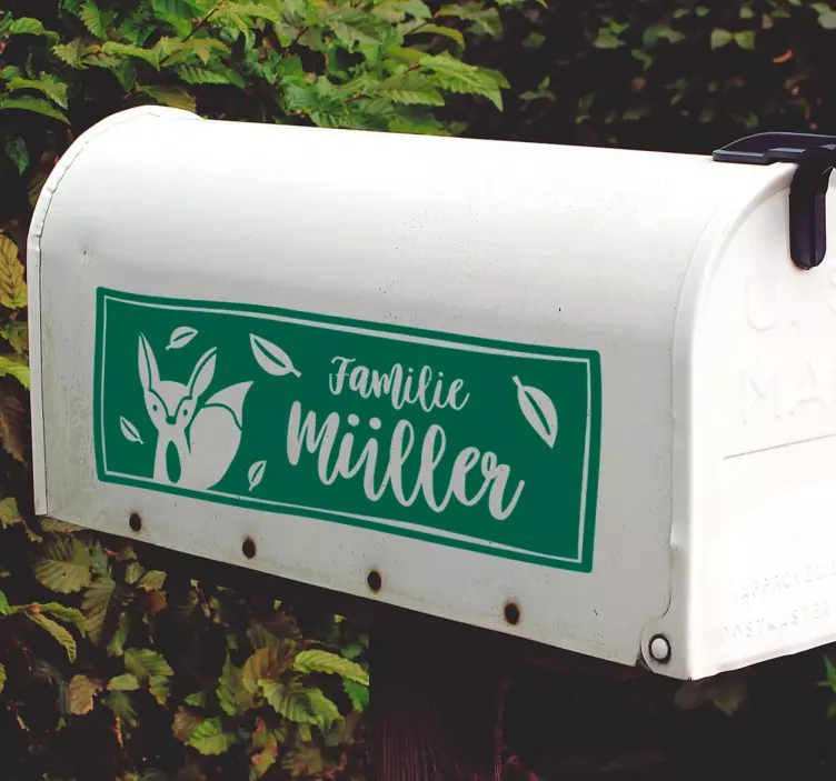 Vulpe scrisoare de familie acasă text decal - TenStickers