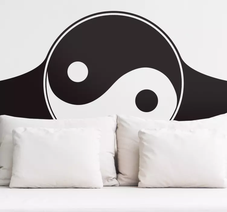 Yin yang acasă autocolant headboard - TenStickers