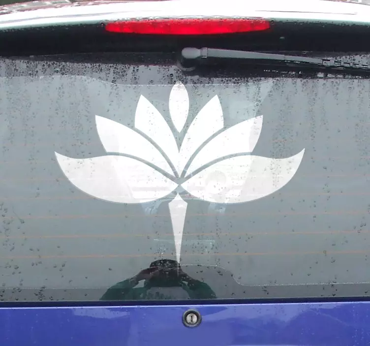 Autocolant de flori de lotus yoga - TenStickers