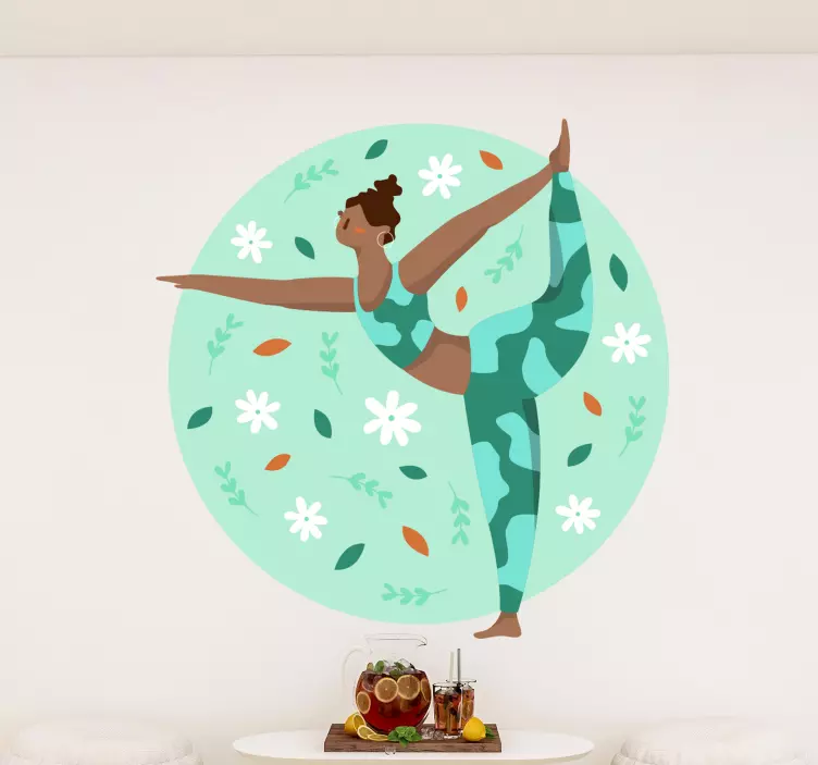 Autocolant de perete pentru yoga - TenStickers