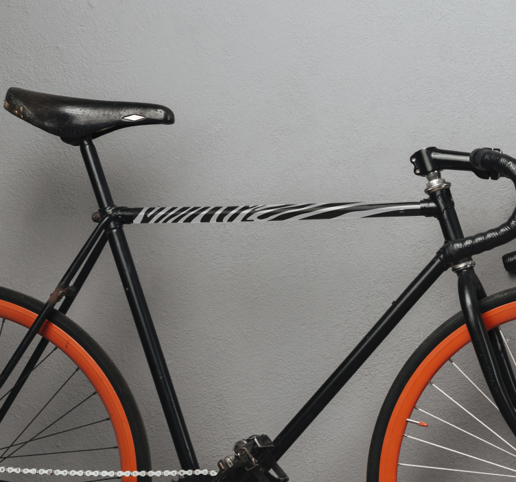 Autocolant cu bicicleta imitatie de piele cebra - TenStickers
