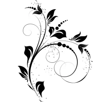 Autocolant cu perete ornamental floral - TenStickers