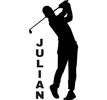 Autocolante alte sporturi silueta jucătorului de golf - TenStickers