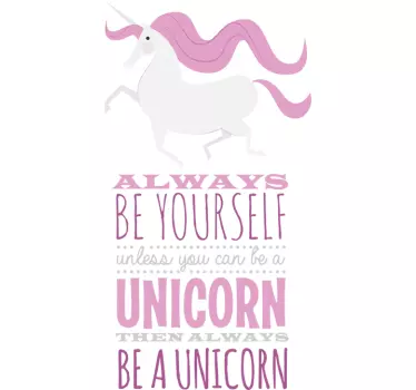Să fie întotdeauna un autocolant de perete unicorn - TenStickers