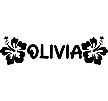 Autocolante biciclete flori roz hawaii - TenStickers