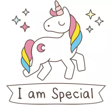 Sunt un autocolant de perete unicorn special - TenStickers