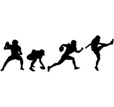 Autocolant de fotbal siluete de acțiune - TenStickers