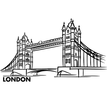 Autocolant londra pod schiță - TenStickers