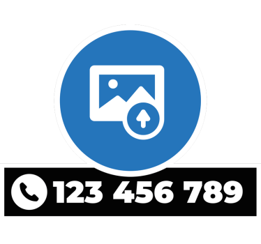 Autocolant pentru auto logo personalizat și număr de telefon - TenStickers