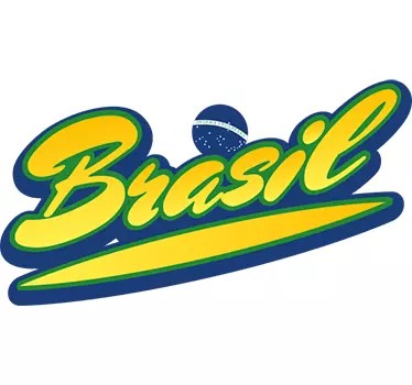 Decor de perete cu inscripții de pavilion brasil - TenStickers