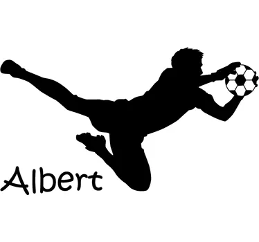 Personalizabil sticker de fotbal poartă - TenStickers
