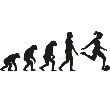 Autocolant de fotbal evoluția sportului feminin - TenStickers