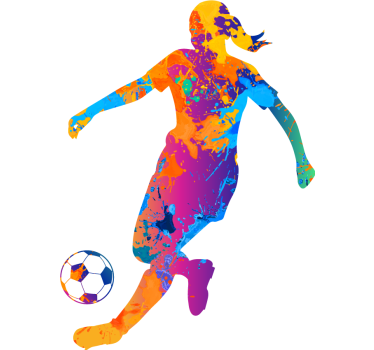Autocolant de fotbal jucător colorat - TenStickers