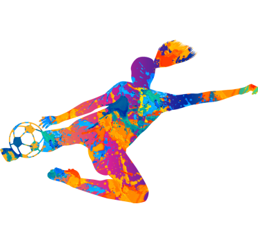 Autocolant de fotbal player multicolor - TenStickers
